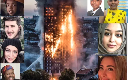 72 Kişinin yanarak öldüğü GRENFELL TOWER Zenginler için göz ağrısı olmayacak artık. Yakında yıkılacak.